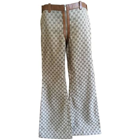 gucci pants ladies|gucci wide leg pants.